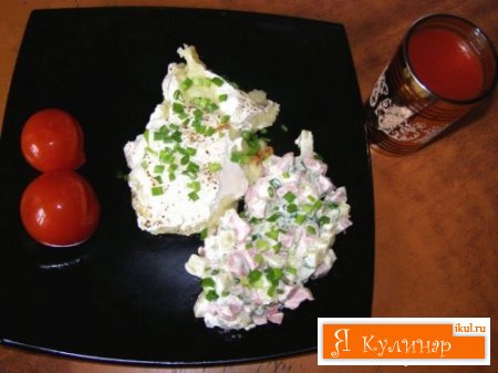 Яйца Пармантье с салатом (фото рецепт)