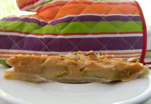 Яблочный торт с карамельным пудингом